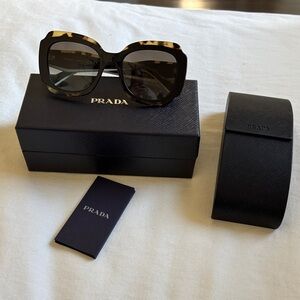 Prada Tortoiseshell Black Square Sunglasses